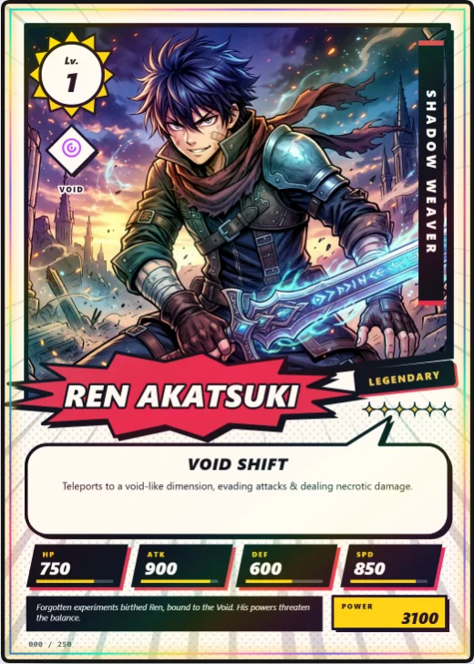 Manga Burst: an ink-on-paper anime card with speed lines, a shout burst and a speech balloon