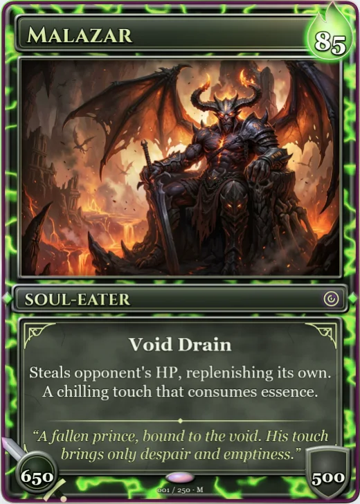 Molten Crown card in the Venom Throne palette