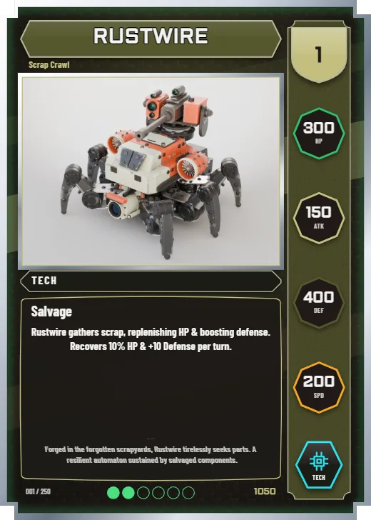 Rustwire, Scrap Crawl, a trading card by wallzy